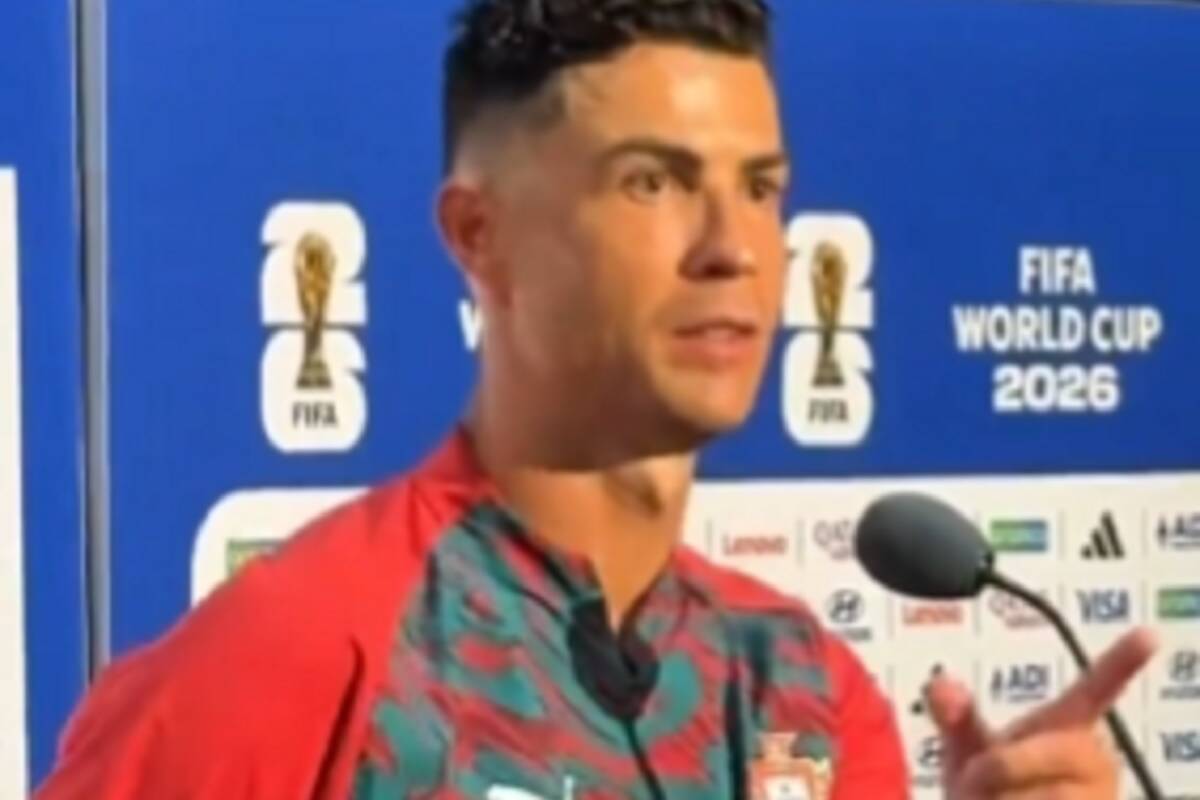 Ronaldo zapytany o Messiego. Wymowna reakcja [WIDEO]