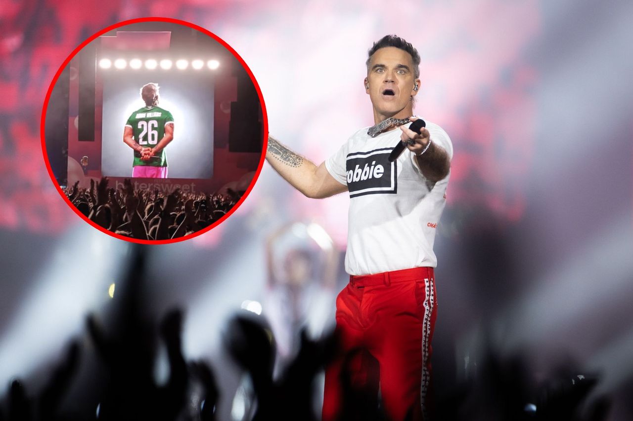 To nie fotomontaż. Robbie Williams w koszulce polskiego klubu
