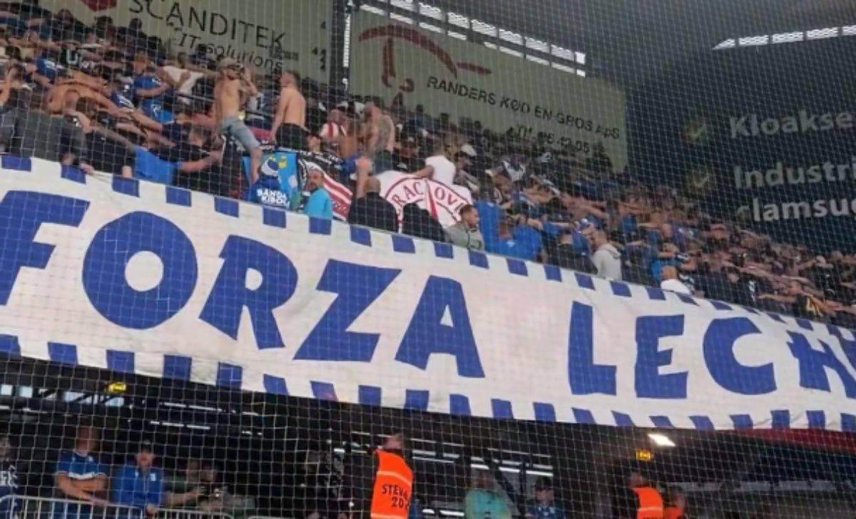 Robi wrażenie. Kibice Lecha skradli show w Danii