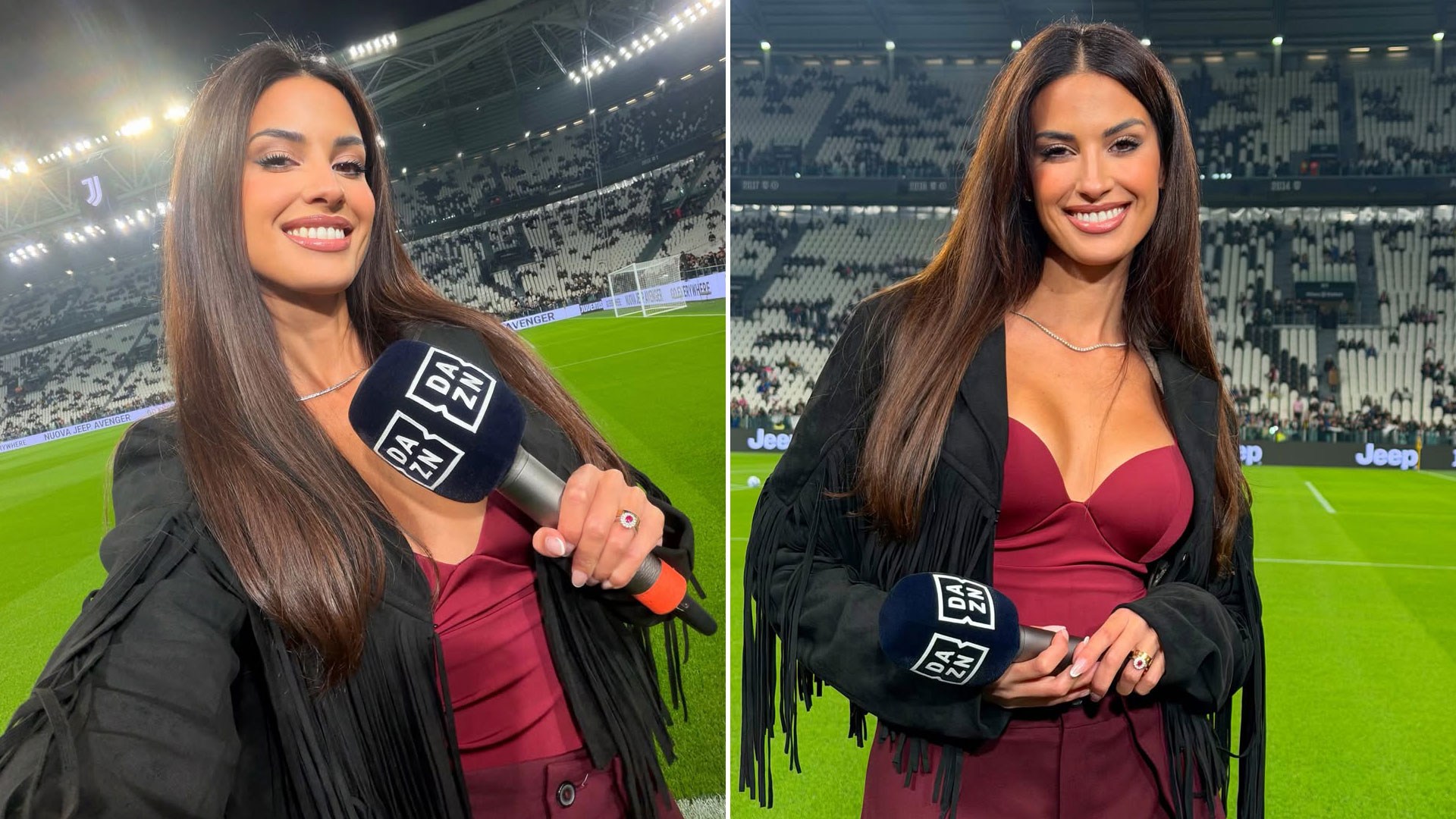 Olśniewająca prezenterka DAZN zachwyca w głębokim dekolcie, gdy jej chłopak pomaga rozgromić Man Utd.