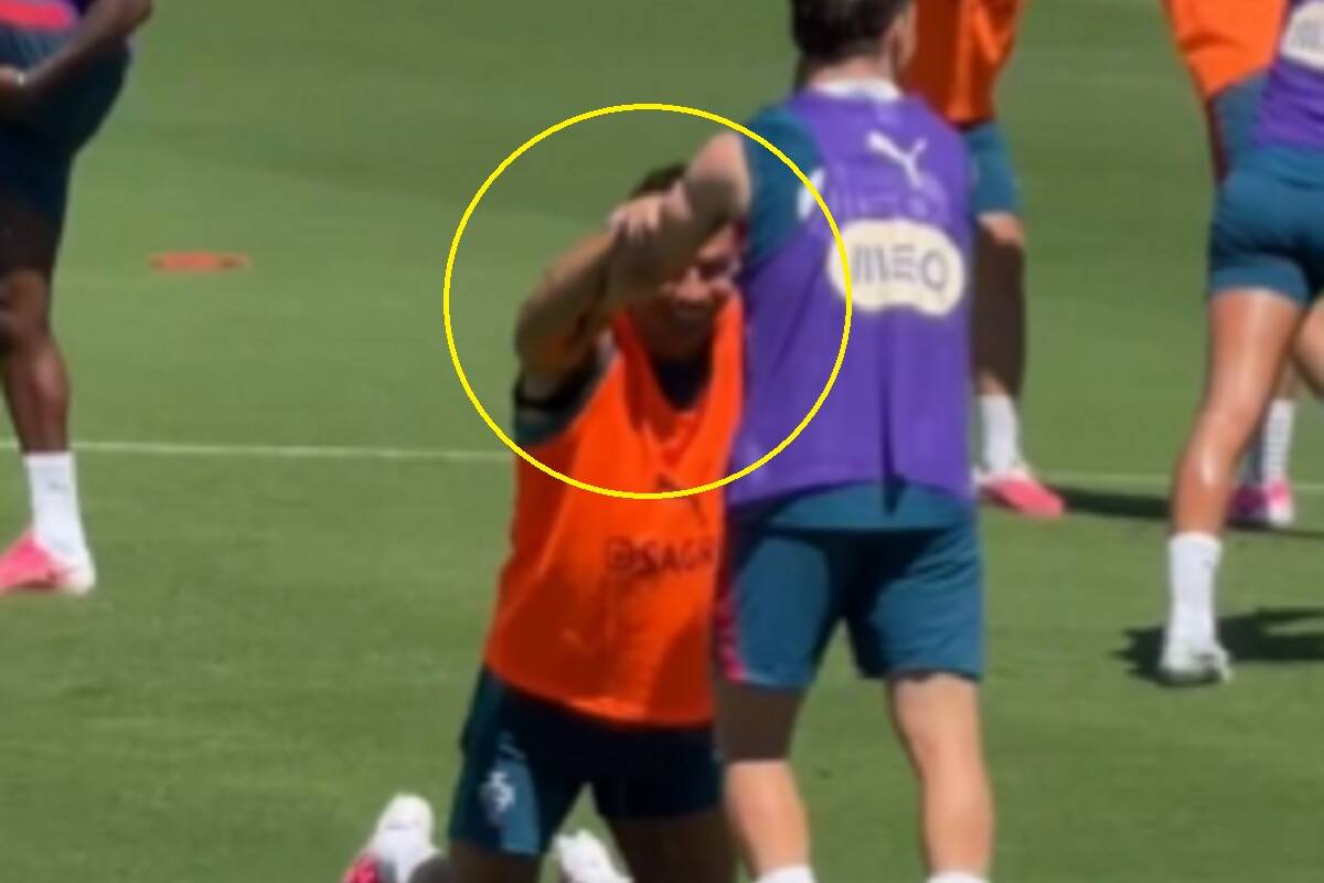 Ronaldo zadrwił z reprezentanta Portugalii. Oto, co zrobił na treningu [WIDEO]