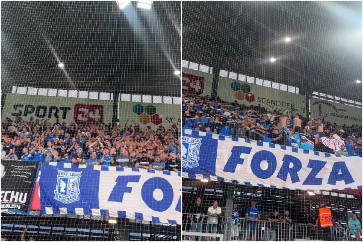 Kibice Lecha przejęli duński stadion. Szaleństwo