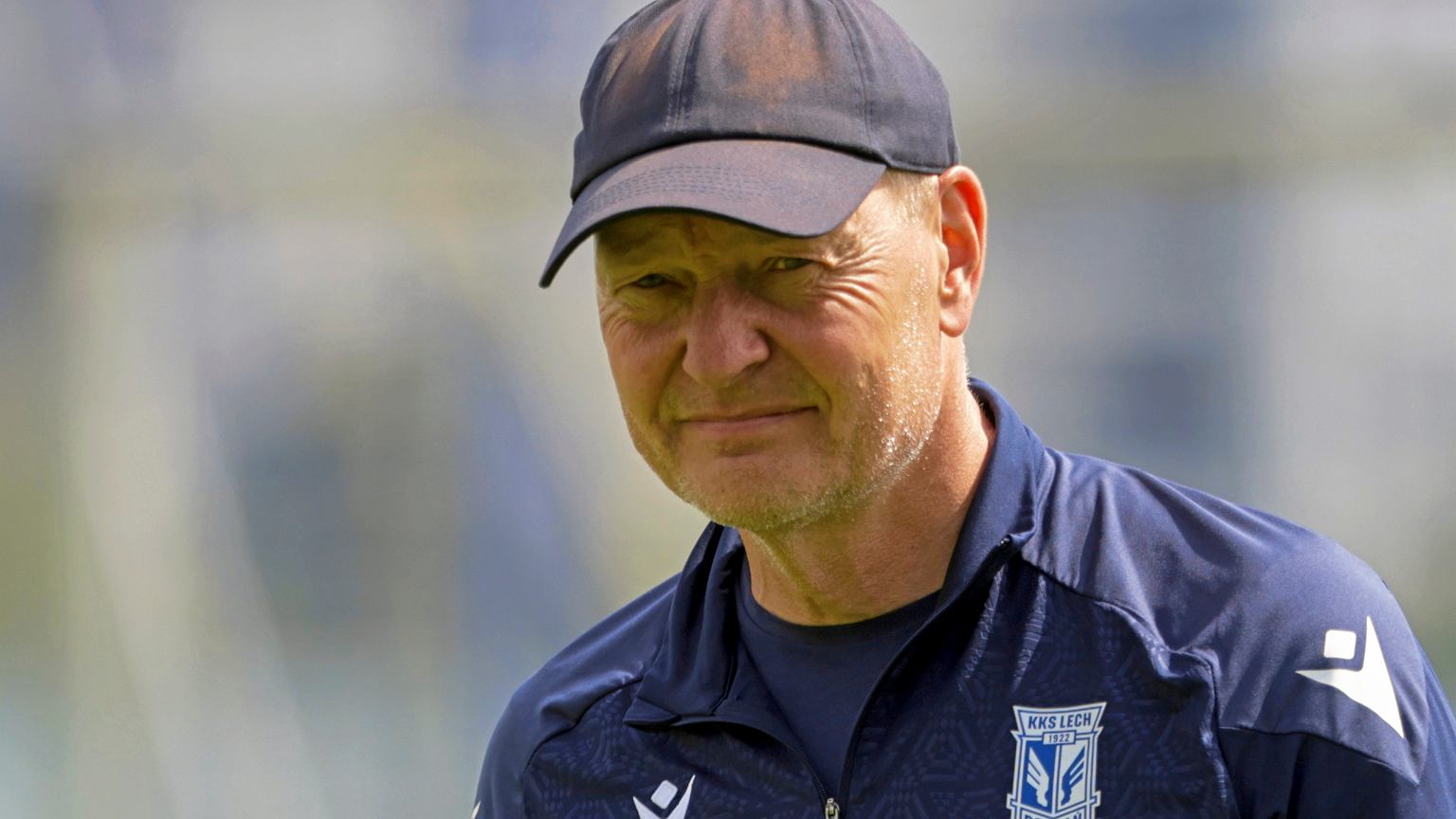 Frederiksen reaguje na to, co zrobił bramkarz Lecha w 52. minucie