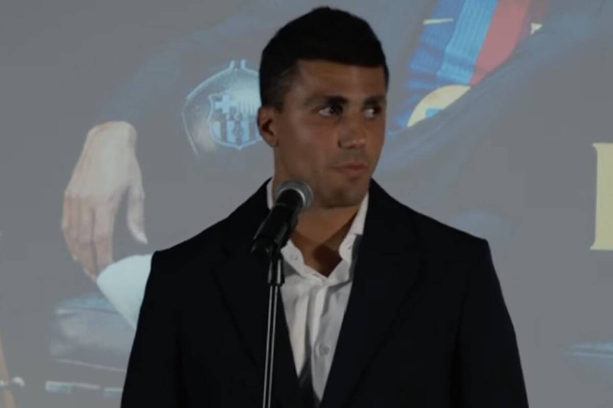 Rodri zapytany o transfer Alvareza do Barcelony. 