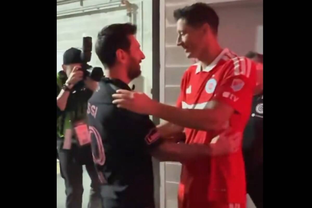 Tak Lewandowski i Messi zachowali się przed meczem. Wszystko się nagrało [WIDEO]