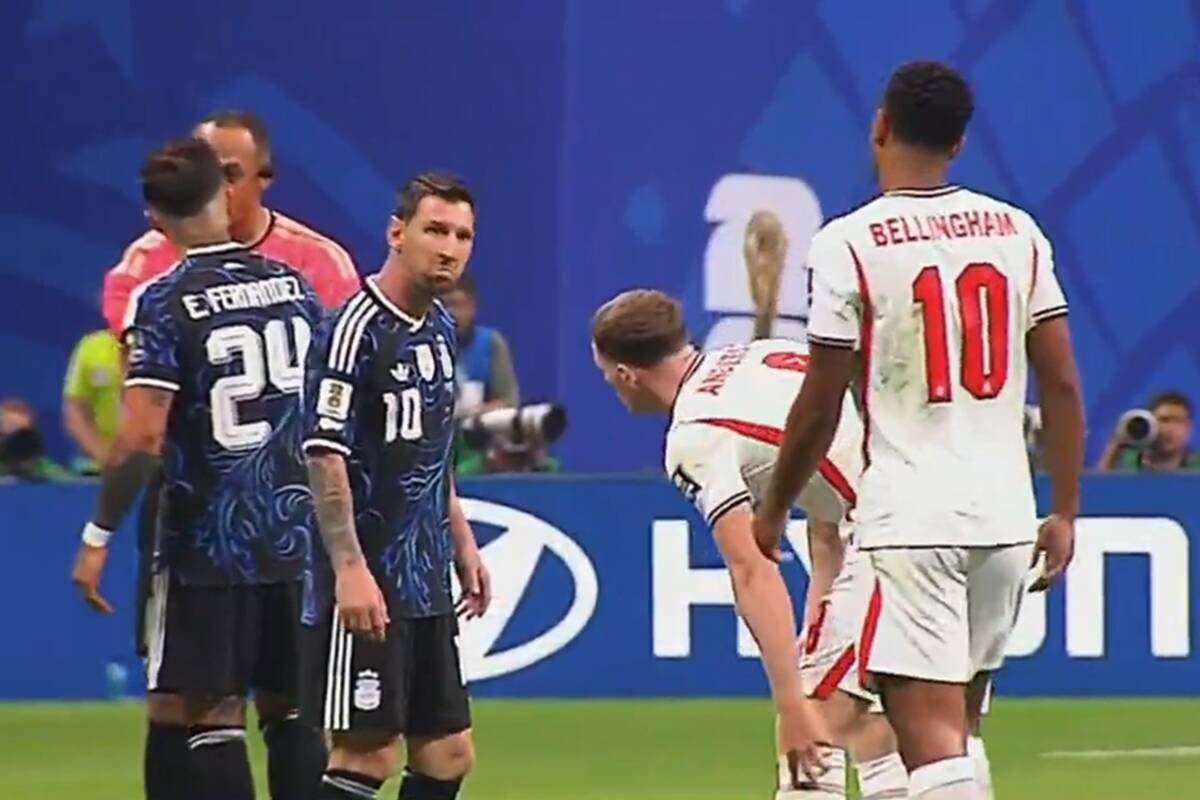 Gorące starcie Messiego z Bellinghamem. Tylko spójrzcie na te miny [WIDEO]