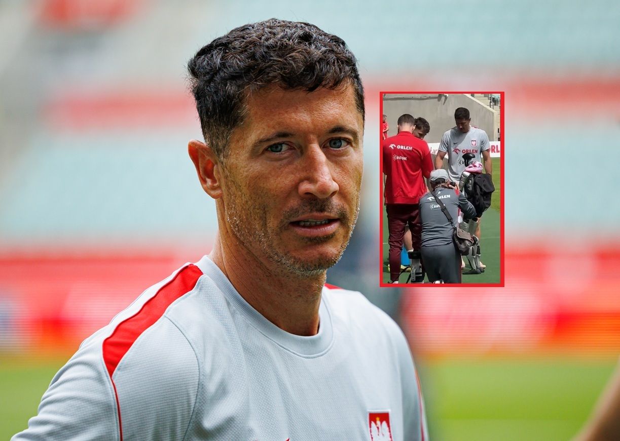 Niespodziewany gość na treningu kadry. Lewandowski od razu podszedł