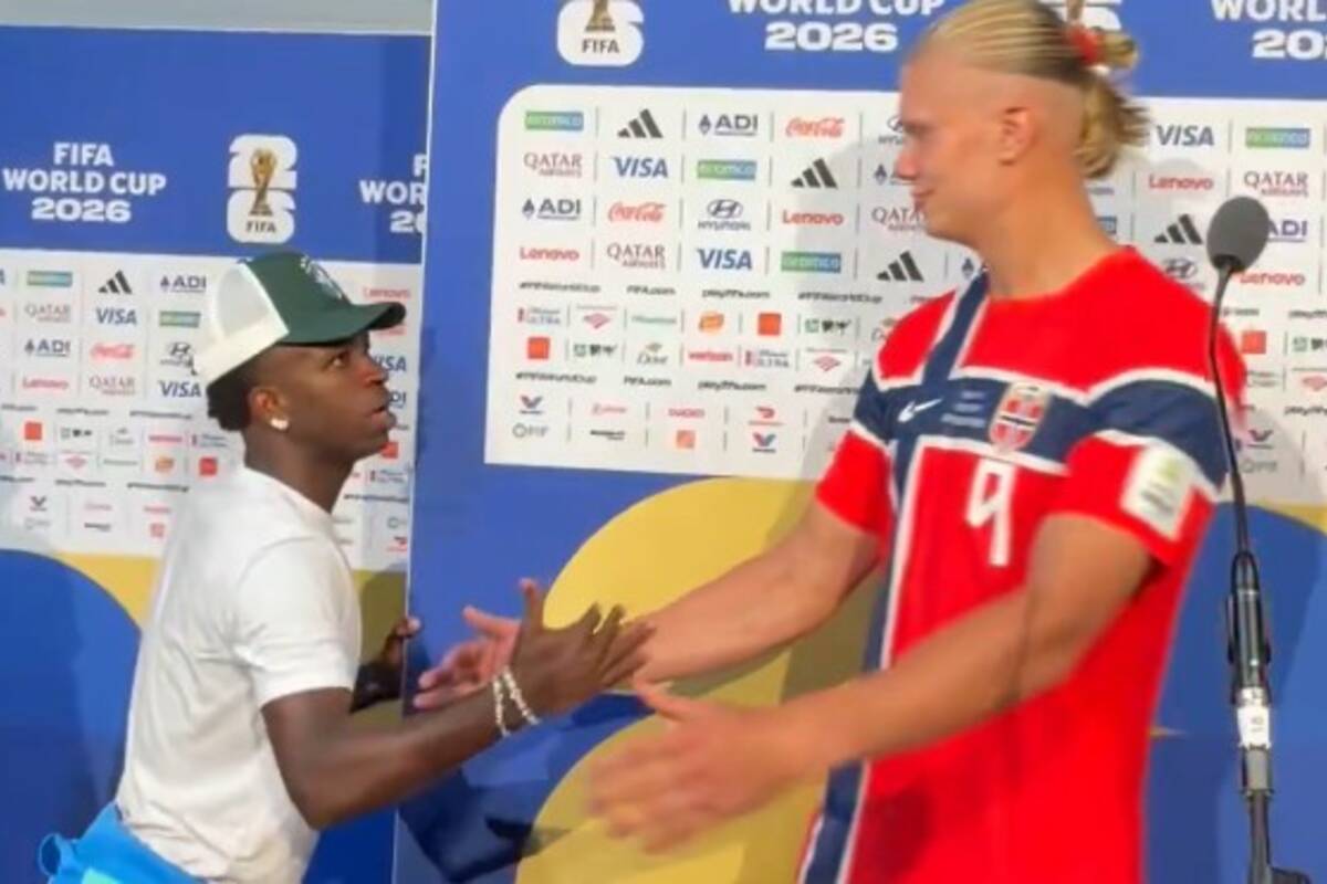 Vinicius przerwał wywiad Haalanda. Tak zachował się wobec rywala [WIDEO]