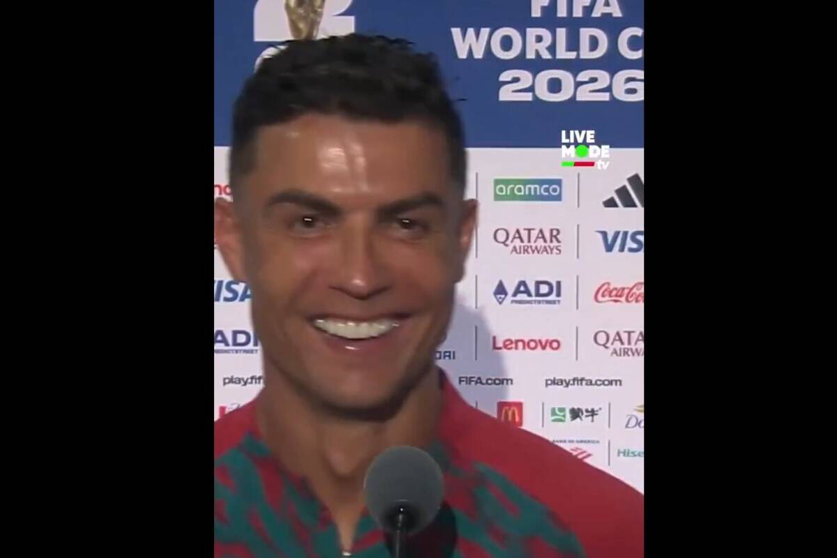 Ronaldo aż się uśmiał. Naprawdę poprosili go o to na wizji [WIDEO]